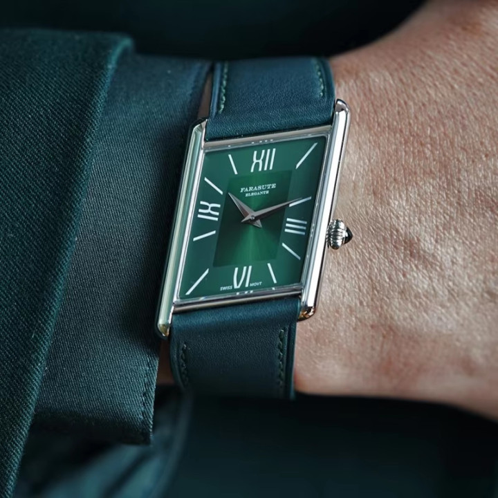 FARASTE 5510B Swiss Quartz Square Watch 27.2mm Sapphire