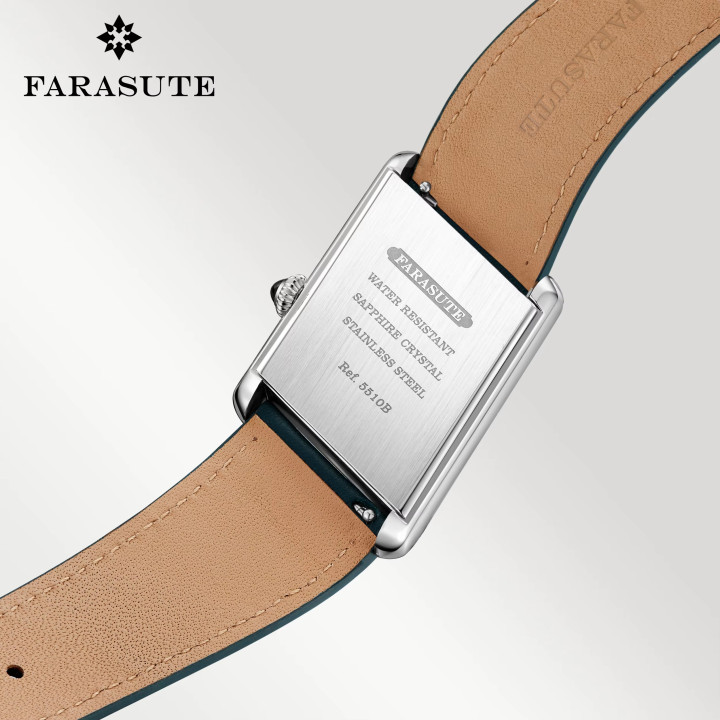 FARASTE 5510B Swiss Quartz Square Watch 27.2mm Sapphire