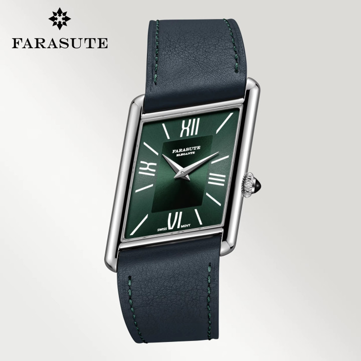 FARASTE 5510B Swiss Quartz Square Watch 27.2mm Sapphire