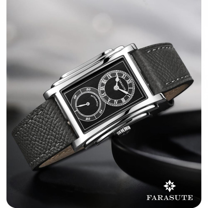 FARASTE 2241A Automatic Watch 31mm Stainless Steel Sapphire Leather Strap
