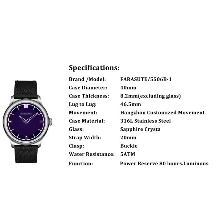 Farasute 5506B-1 Hand-Winding Mechanical Watch
